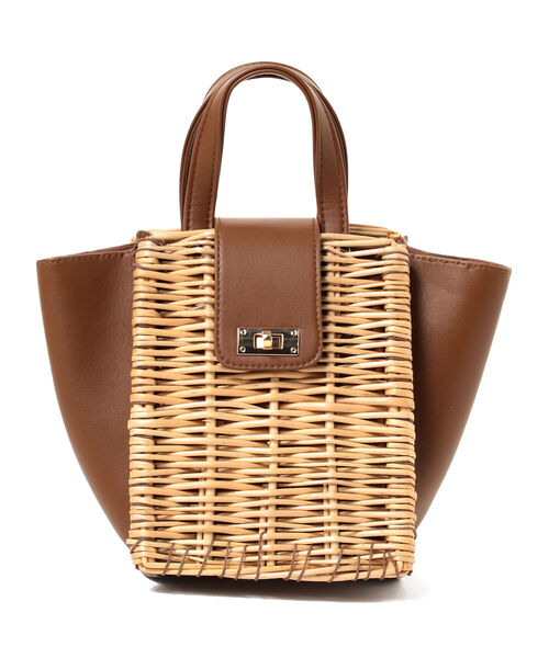 Ray BEAMS（レイビームス）の「Ray BEAMS / 柳 編み かごバッグ（かごバッグ・レディース・ブラック/オフホワイト/ブラウン・ONE SIZE）」の18枚目の写真