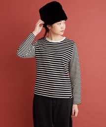 Malle | Malle ボーダー＆ボーダー　長袖ロングＴシャツ(Tシャツ/カットソー)