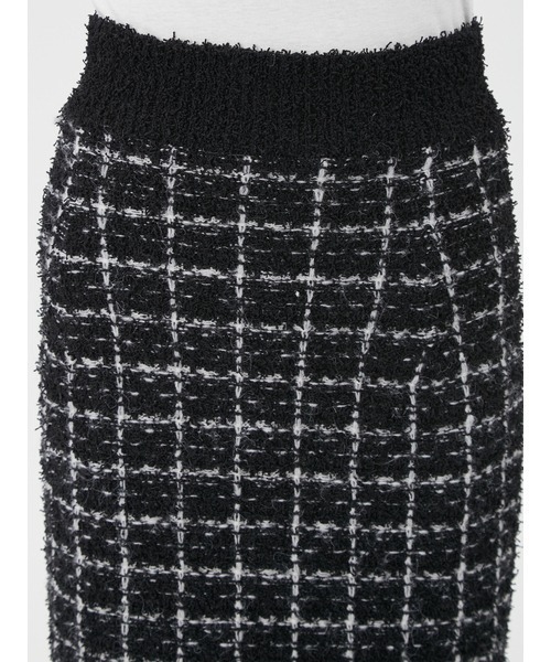 FRAY I.D（フレイアイディー）の「ツイードニットミドルスカート（スカート・レディース・ブラック/ホワイト・FREE）」の9枚目の写真