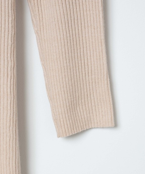 WEGO（ウィゴー）の「WEGO/【WEB限定】ディープスリットタイトリブニットワンピース（ワンピース・レディース・アイボリー/ブラック・FREE）」の6枚目の写真