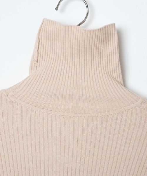 WEGO（ウィゴー）の「WEGO/【WEB限定】ディープスリットタイトリブニットワンピース（ワンピース・レディース・アイボリー/ブラック・FREE）」の14枚目の写真