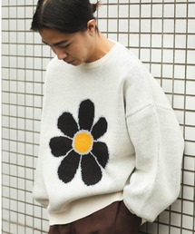 BROKEN BASE | ジャガードフラワーニット(ニット/セーター)