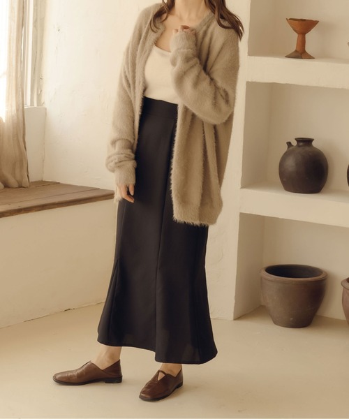 fupel(フぺル)の「2WAYシャギーカーディガン(カーディガン/ボレロ・レディース・チャコールグレー/ベージュ・FREE)」の14枚目の写真