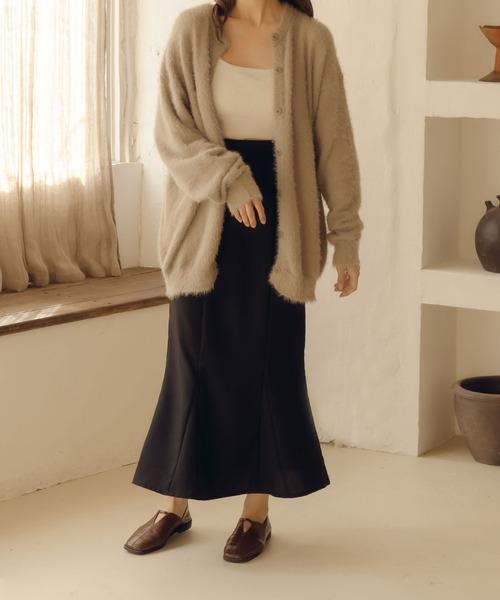 fupel(フぺル)の「2WAYシャギーカーディガン(カーディガン/ボレロ・レディース・チャコールグレー/ベージュ・FREE)」の15枚目の写真