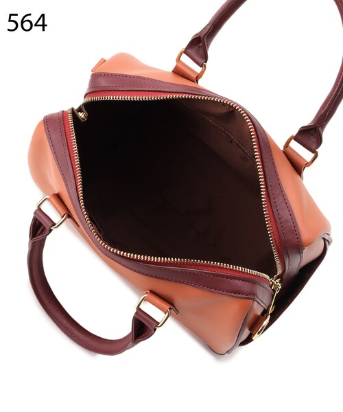 Reflect（リフレクト）の「◆ショルダー付きバイカラーボストンバッグ（ボストンバッグ・レディース・ワイン系1/ダークグリーン系4・00）」の8枚目の写真