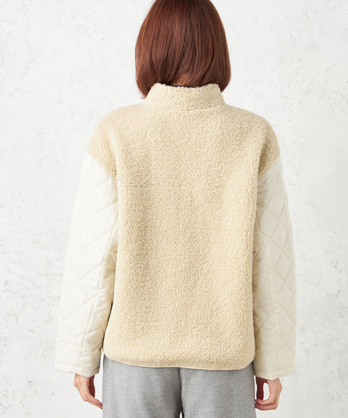 Petit Honfleur（プチオンフルール）の「キルト切替ボアジャケット