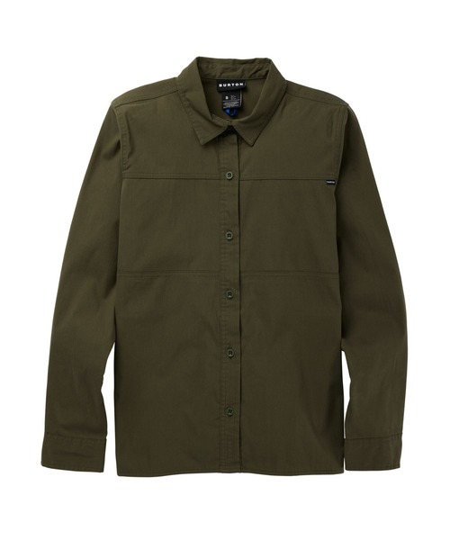 BURTON(バートン)の「オーガニックコットン ストレッチ 長袖 シャツ(シャツ/ブラウス・レディース・カーキ・M/S)」の2枚目の写真