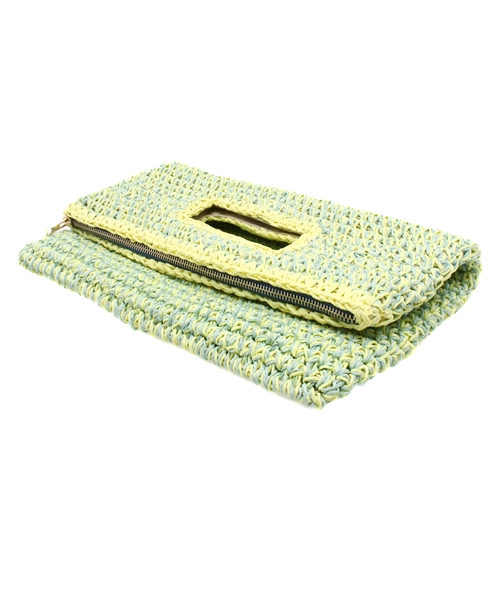 SHIPS for women（シップスフォーウィメン）の「★★ミックスクラッチ（クラッチバッグ・レディース・ホワイト/イエロー・ONE SIZE）」の6枚目の写真