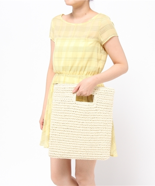 SHIPS for women（シップスフォーウィメン）の「★★ミックスクラッチ（クラッチバッグ・レディース・ホワイト/イエロー・ONE SIZE）」の3枚目の写真