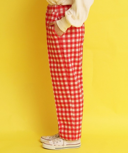 CHILD WOMAN(チャイルドウーマン)の「ギンガムJAQ イージーパンツ(その他パンツ・レディース・レッド/ブラック・36/38)」の12枚目の写真