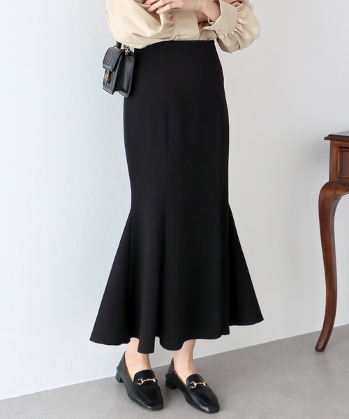 BLUEEAST（ブルーイースト）の「ハイウエストマーメイドスカート（スカート・レディース・チャコールグレー/ブラック/グリーン/アイボリー・MEDIUM）」の3枚目の写真