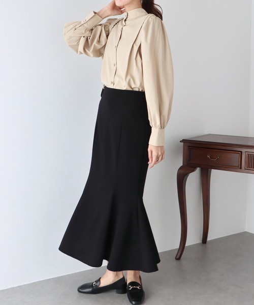 BLUEEAST（ブルーイースト）の「ハイウエストマーメイドスカート（スカート・レディース・チャコールグレー/ブラック/グリーン/アイボリー・MEDIUM）」の16枚目の写真