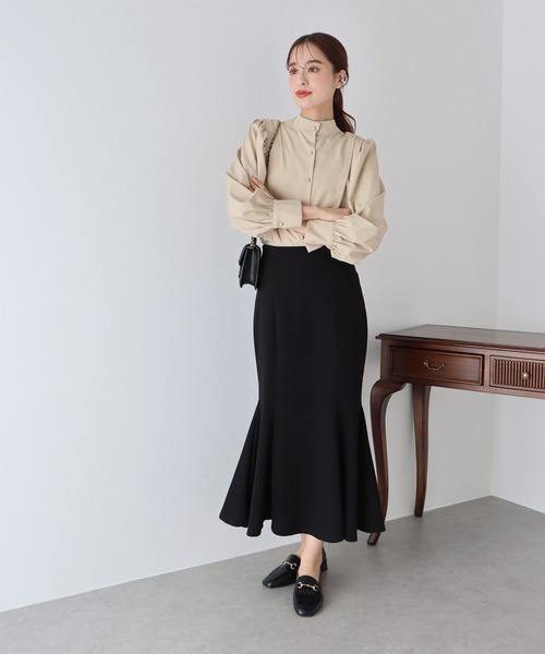 BLUEEAST（ブルーイースト）の「ハイウエストマーメイドスカート（スカート・レディース・チャコールグレー/ブラック/グリーン/アイボリー・MEDIUM）」の17枚目の写真