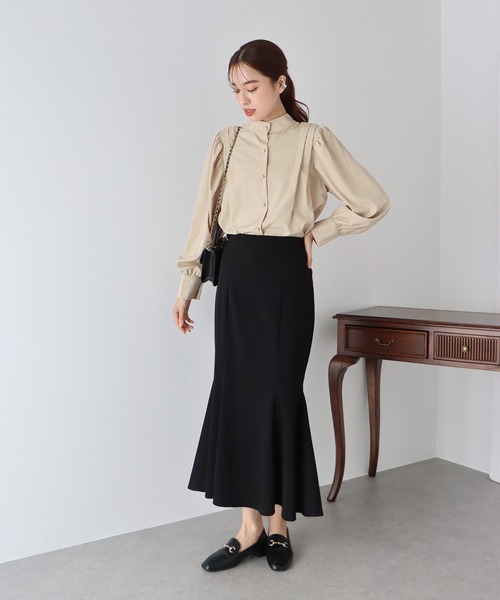 BLUEEAST（ブルーイースト）の「ハイウエストマーメイドスカート（スカート・レディース・チャコールグレー/ブラック/グリーン/アイボリー・MEDIUM）」の18枚目の写真