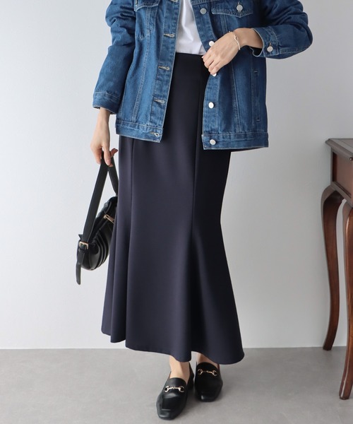 BLUEEAST（ブルーイースト）の「ハイウエストマーメイドスカート（スカート・レディース・チャコールグレー/ブラック/グリーン/アイボリー・MEDIUM）」の22枚目の写真