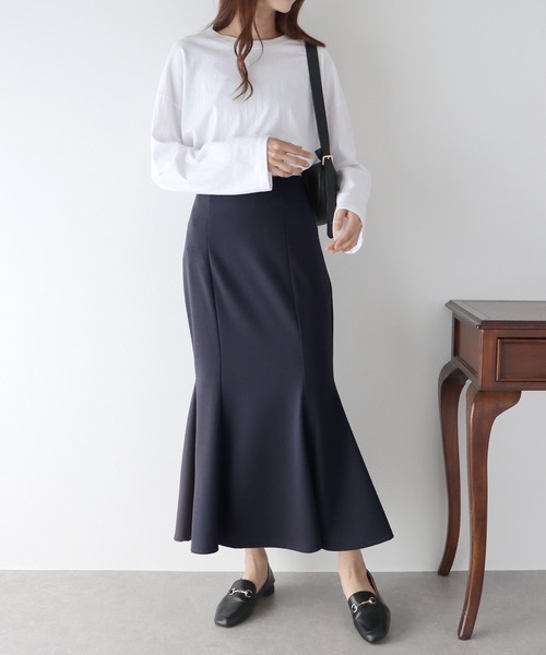 BLUEEAST（ブルーイースト）の「ハイウエストマーメイドスカート（スカート・レディース・チャコールグレー/ブラック/グリーン/アイボリー・MEDIUM）」の20枚目の写真