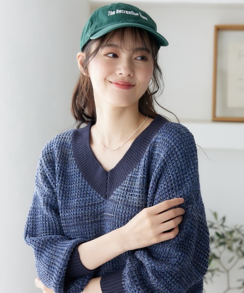 miclat(ミクラ)の「大きいサイズ Vネックニット miclat(ニット/セーター・レディース・カーキ系/ブラック系/ピンク系/ネイビー系・4L/3L/5L/LL/L)」の10枚目の写真