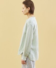 GALERIE VIEギャルリーヴィー リネン プリント バンドカラーシャツ GALERIE VIE（ギャルリー ヴィー）の「フレンチリネンプリント