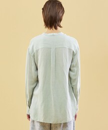 GALERIE VIEギャルリーヴィー リネン プリント バンドカラーシャツ GALERIE VIE（ギャルリー ヴィー）の「クレープレーヨンリネン