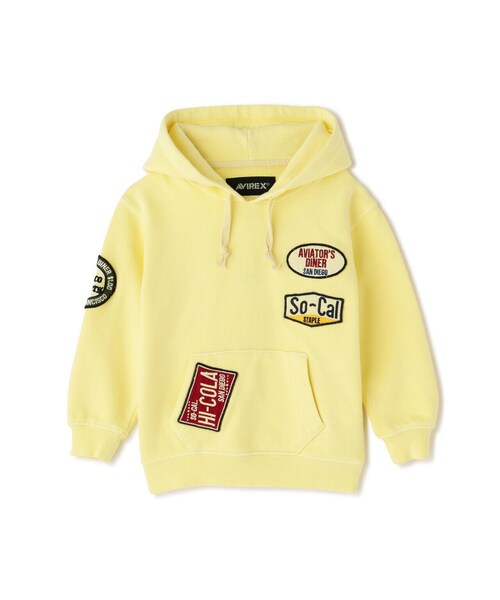 AVIREX(アヴィレックス)の「【KID'S/キッズ】LONG SLEEVE WEST COAST PULL OVER PARKA / 長袖 ウェストコースト プルオーバー パーカー / アヴィレックス / AVIREX(パーカー・キッズ・その他3/イエロー・100/120/140)」の4枚目の写真