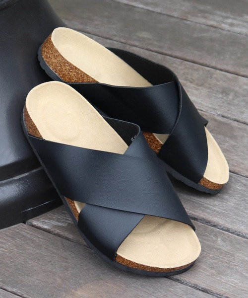 AAA+（サンエープラス）の「軽量 ダブルベルトサンダル スライドサンダル（サンダル・メンズ・ブラック/ホワイト系/ブラック系/ダークブラウン系/ダークブラウン/ホワイト・M/L/LL）」の11枚目の写真