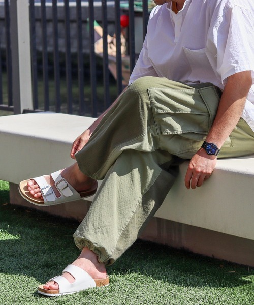 AAA+（サンエープラス）の「軽量 ダブルベルトサンダル スライドサンダル（サンダル・メンズ・ブラック/ホワイト系/ブラック系/ダークブラウン系/ダークブラウン/ホワイト・M/L/LL）」の20枚目の写真