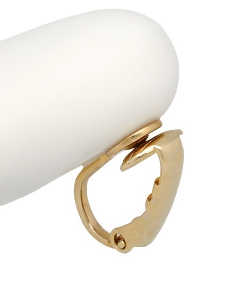 EIMY ISTOIRE（エイミーイストワール）の「トライアングルストーンイヤリング（イヤリング・レディース・ホワイト・FREE）」の5枚目の写真