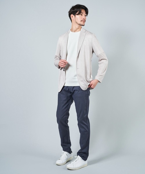 TETE HOMME（テットオム）の「アーサー天竺カットジャケット（テーラードジャケット・メンズ・チャコールグレー/ライトグレー/ベージュ/ネイビー/グレー/サックスブルー系・MEDIUM/LARGE/X-LARGE/XX-LARGE）」の8枚目の写真