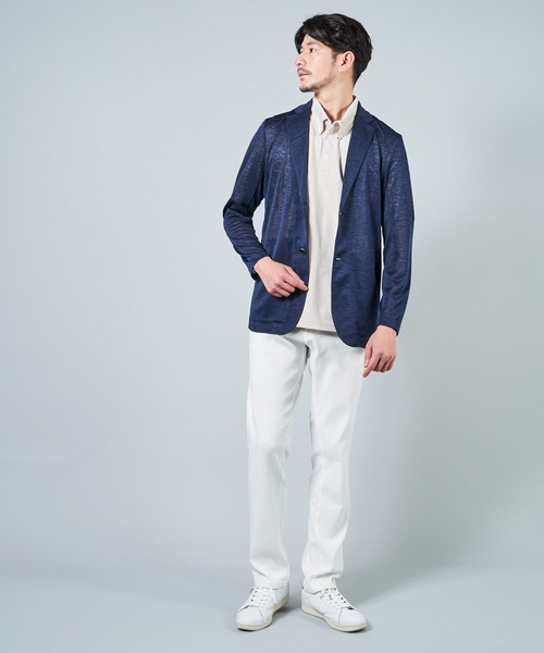 TETE HOMME（テットオム）の「アーサー天竺カットジャケット（テーラードジャケット・メンズ・チャコールグレー/ライトグレー/ベージュ/ネイビー/グレー/サックスブルー系・MEDIUM/LARGE/X-LARGE/XX-LARGE）」の11枚目の写真
