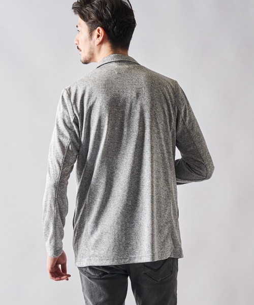 TETE HOMME（テットオム）の「アーサー天竺カットジャケット（テーラードジャケット・メンズ・チャコールグレー/ライトグレー/ベージュ/ネイビー/グレー/サックスブルー系・MEDIUM/LARGE/X-LARGE/XX-LARGE）」の9枚目の写真