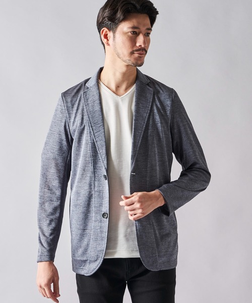 TETE HOMME（テットオム）の「アーサー天竺カットジャケット（テーラードジャケット・メンズ・チャコールグレー/ライトグレー/ベージュ/ネイビー/グレー/サックスブルー系・MEDIUM/LARGE/X-LARGE/XX-LARGE）」の22枚目の写真