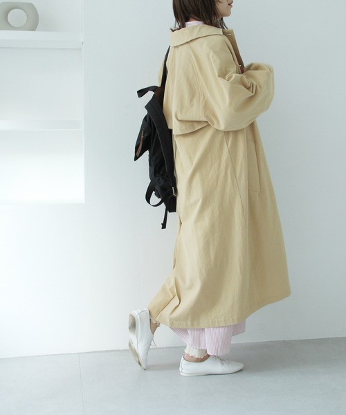 Crisp（クリスプ）の「ステンカラーコート（ステンカラーコート・レディース・グリーン/ベージュ・FREE）」の9枚目の写真