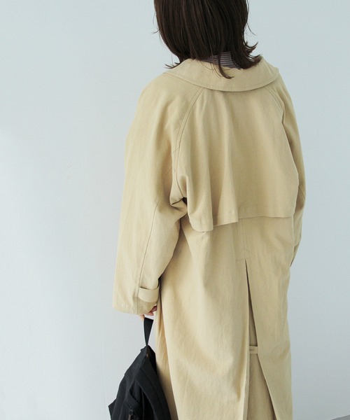 Crisp（クリスプ）の「ステンカラーコート（ステンカラーコート・レディース・グリーン/ベージュ・FREE）」の12枚目の写真