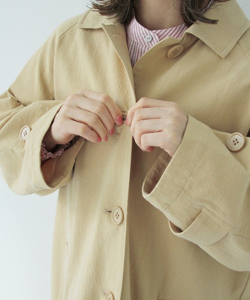 Crisp（クリスプ）の「ステンカラーコート（ステンカラーコート・レディース・グリーン/ベージュ・FREE）」の13枚目の写真