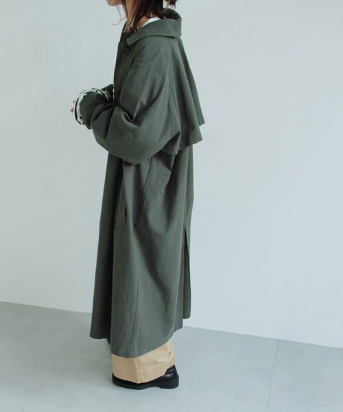 Crisp（クリスプ）の「ステンカラーコート（ステンカラーコート・レディース・グリーン/ベージュ・FREE）」の18枚目の写真
