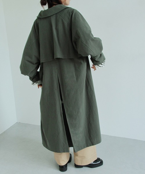Crisp（クリスプ）の「ステンカラーコート（ステンカラーコート・レディース・グリーン/ベージュ・FREE）」の21枚目の写真