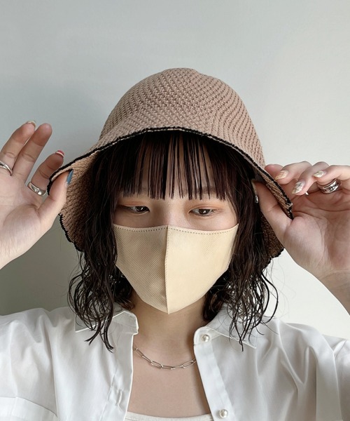 CPCM（シーピーシーエム）の「ニットスカラップチューリップハット（ハット・レディース・アイボリー/ベージュ/ブラック・FREE）」の20枚目の写真