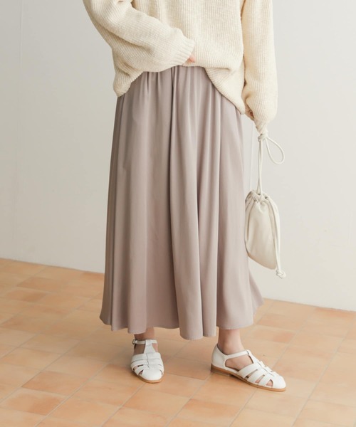 URBAN RESEARCH DOORS(アーバンリサーチドアーズ)の「テンセルレーヨンギャザースカート(スカート・レディース・ホワイト/グレー・SMALL/MEDIUM)」の19枚目の写真