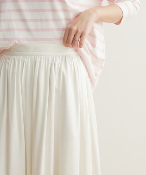 URBAN RESEARCH DOORS(アーバンリサーチドアーズ)の「テンセルレーヨンギャザースカート(スカート・レディース・ホワイト/グレー・SMALL/MEDIUM)」の10枚目の写真