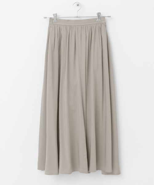 URBAN RESEARCH DOORS(アーバンリサーチドアーズ)の「テンセルレーヨンギャザースカート(スカート・レディース・ホワイト/グレー・SMALL/MEDIUM)」の7枚目の写真