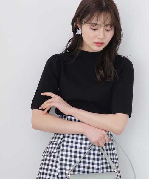 PROPORTION BODY DRESSING（プロポーションボディドレッシング）の「ハーフスリーブニット / 1213170401（ニット/セーター・レディース・グレー/ブラック/ホワイト・SMALL/MEDIUM）」の4枚目の写真