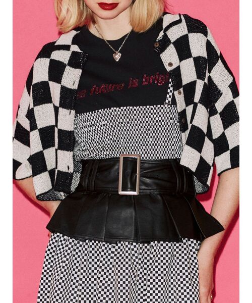 jouetie(ジュエティ)の「プリーツワイドベルト(ベルト・レディース・ブラック/インディゴブルー・FREE)」の1枚目の写真