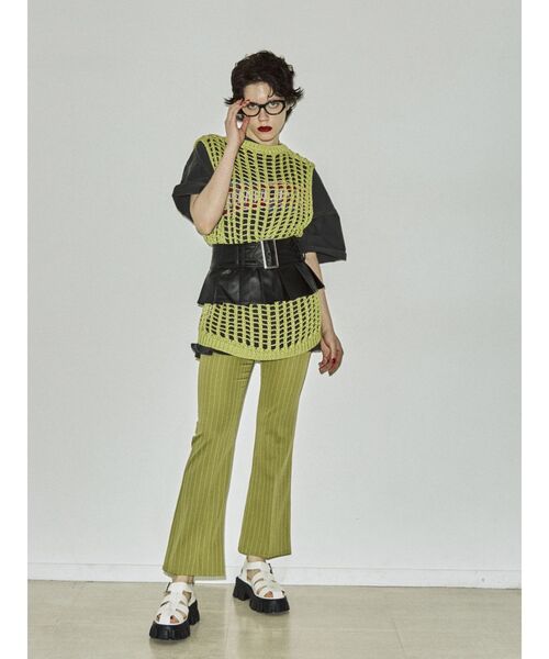 jouetie(ジュエティ)の「プリーツワイドベルト(ベルト・レディース・ブラック/インディゴブルー・FREE)」の20枚目の写真