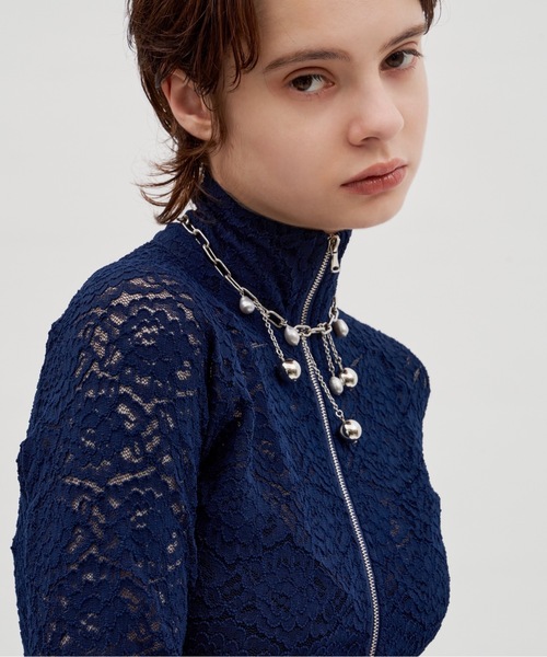 igi（イジ）の「drop charm choker/ドロップチャームチョーカー（チョーカー・レディース・ホワイト/シルバー・FREE）」の5枚目の写真