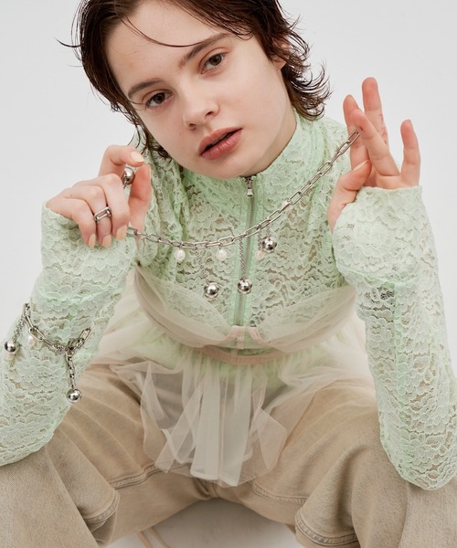 igi（イジ）の「drop charm choker/ドロップチャームチョーカー（チョーカー・レディース・ホワイト/シルバー・FREE）」の7枚目の写真