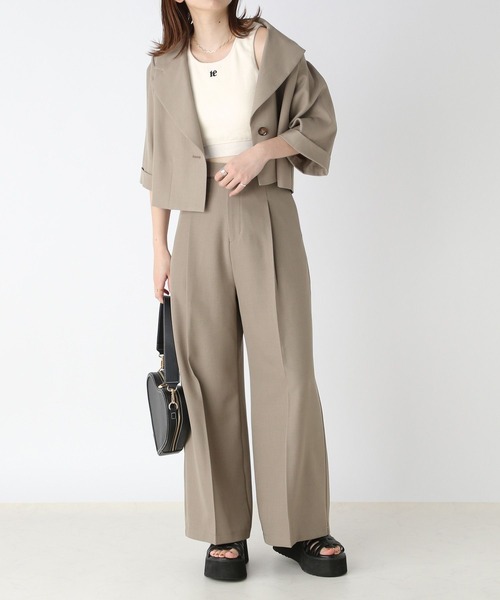 くろ出品 カップ付きアソートクロップドタンクトップ 193503（タンク