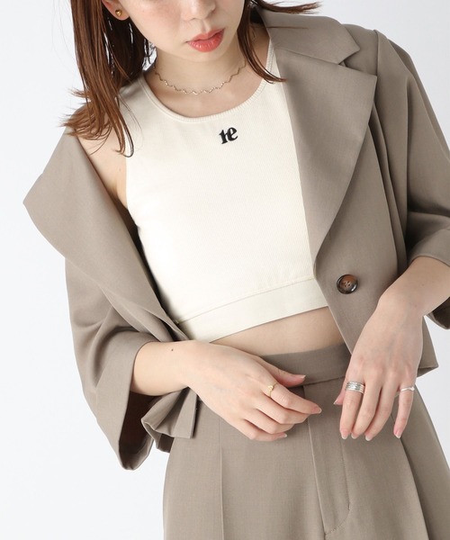 くろ出品 Heather タンクトップ ノースリーブ カップ付きアソート