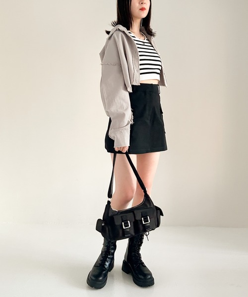 Heather（ヘザー）の「カップ付きアソートクロップドタンクトップ　193503（タンクトップ・レディース・オフホワイト/ホワイト×ブラック/ブラック×ホワイト/ホワイト系/ホワイト系その他/ブラック系その他・FREE）」の11枚目の写真