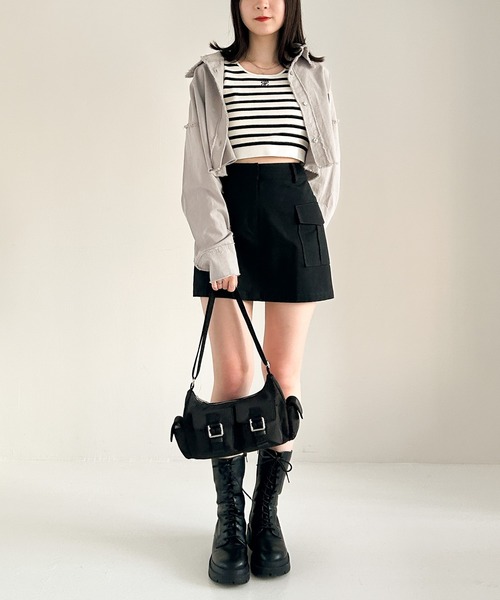 Heather（ヘザー）の「カップ付きアソートクロップドタンクトップ　193503（タンクトップ・レディース・オフホワイト/ホワイト×ブラック/ブラック×ホワイト/ホワイト系/ホワイト系その他/ブラック系その他・FREE）」の12枚目の写真