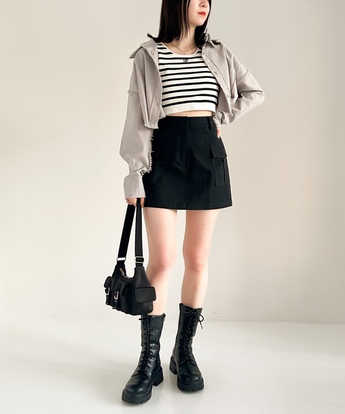 Heather（ヘザー）の「カップ付きアソートクロップドタンクトップ